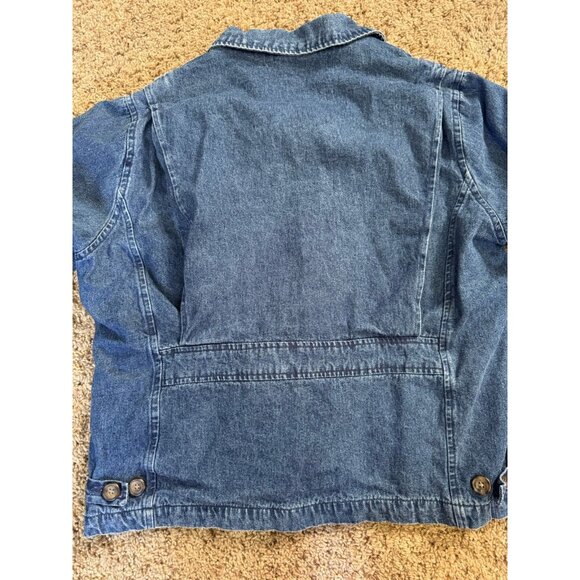 FADED GLORY Jacket Barn Coat Denim Blanket Lined Blue Western Outdoor Rugged M - Picture 11 of 14